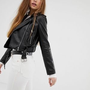 Bershka fuax leather jacket